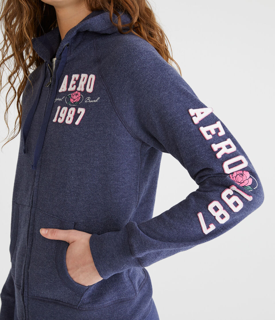 Aero 1987 Rose Full-Zip Hoodie