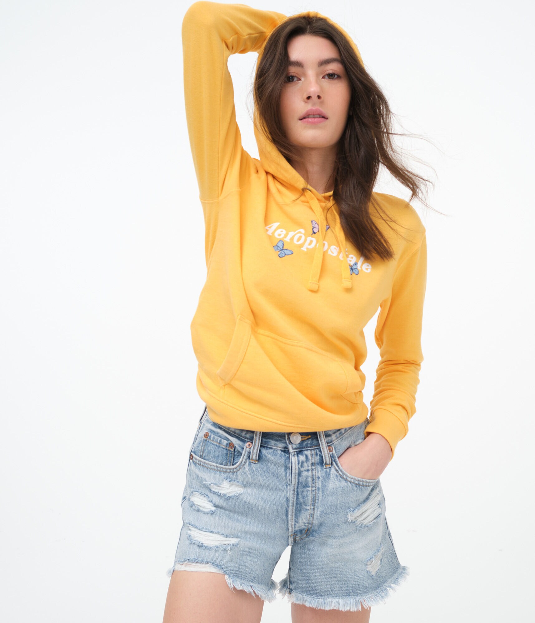 Aeropostale Butterfly Pullover Hoodie