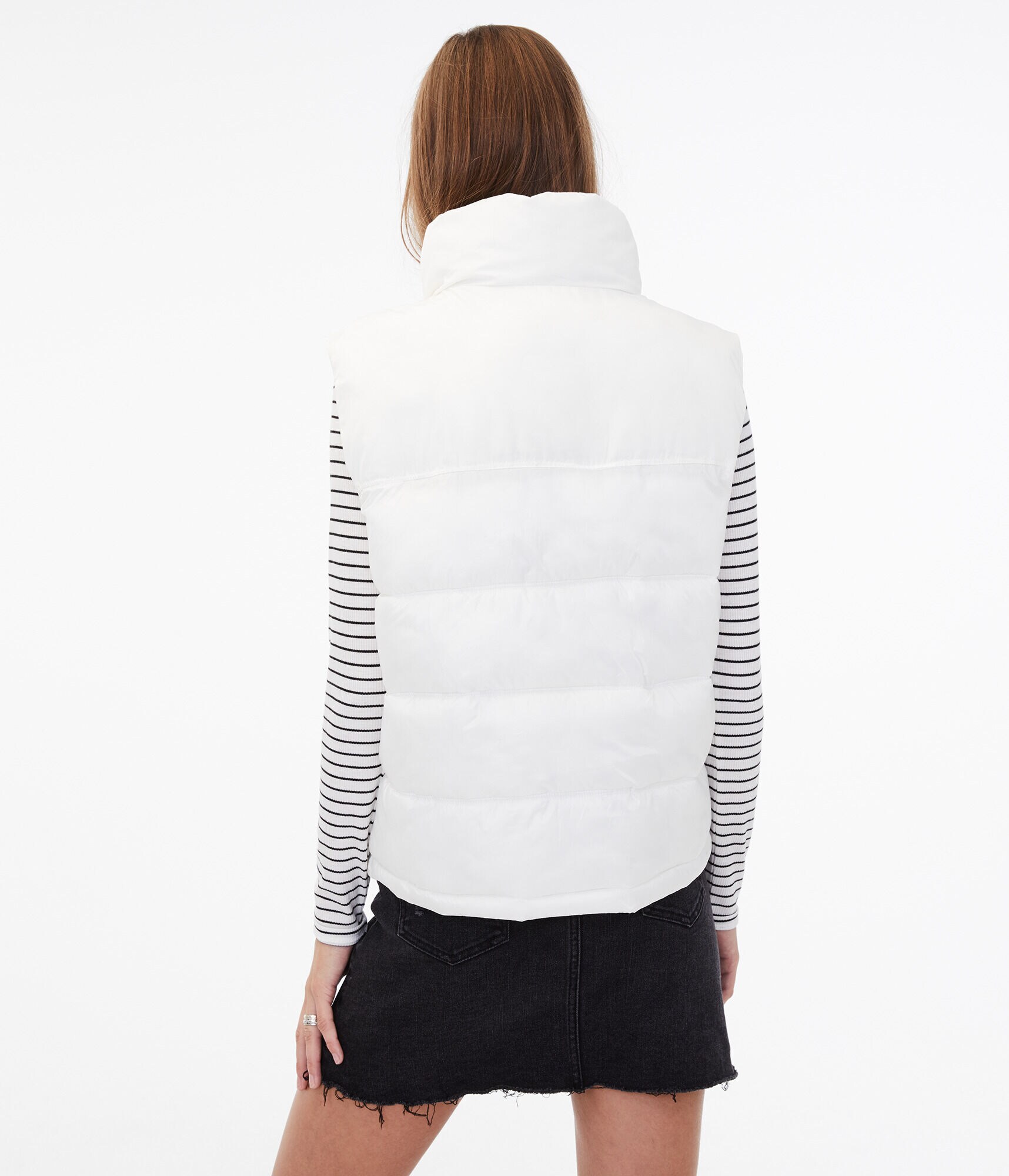 Horizontal Quilted Puffer Vest