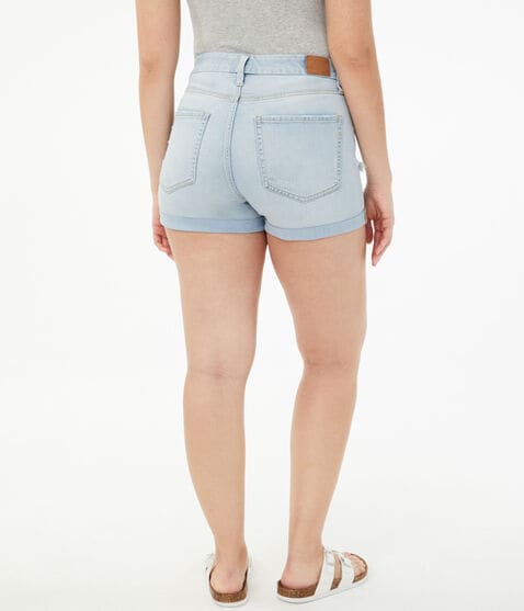 Premium Seriously Stretchy High-Rise Curvy Denim Midi Shorts Premium Seriously Stretchy High-Rise Curvy Denim Midi Shorts