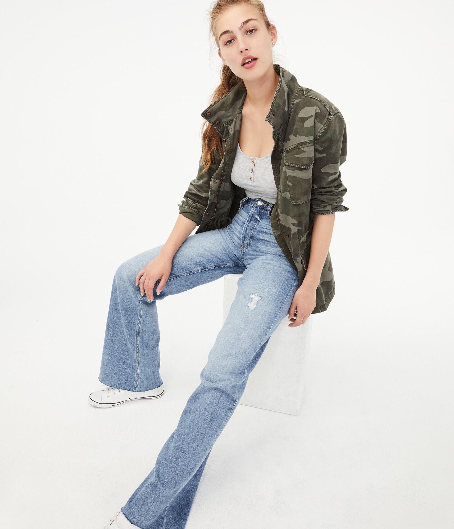 Real Denim High-Rise Wide-Leg Jean