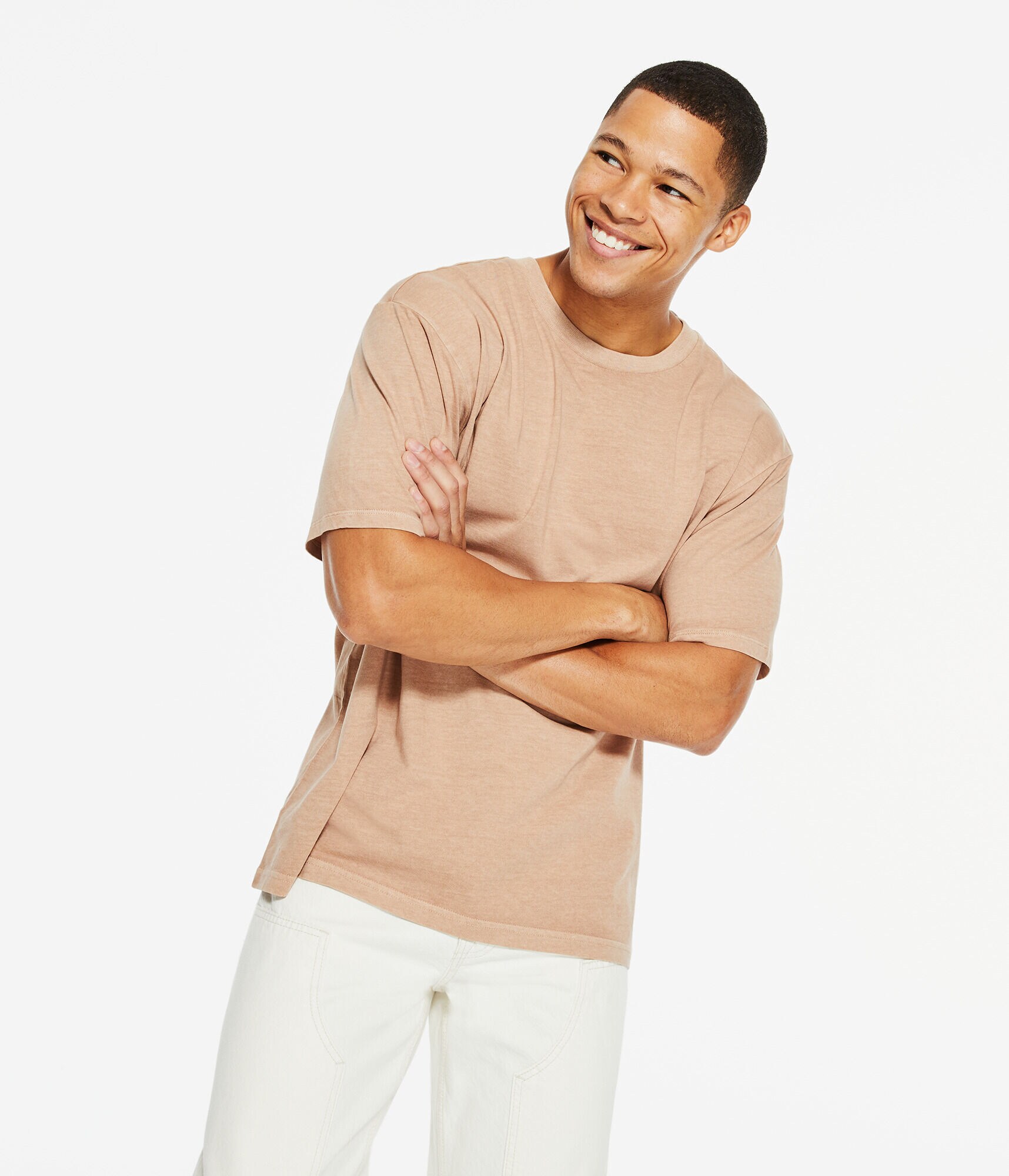 Washed Relaxed Fit Crew Tee