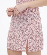 Floral Square-Neck Lace-Back Mini Dress