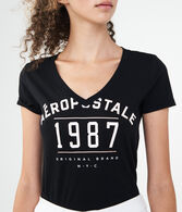Aeropostale Original Brand V-Neck Graphic Tee