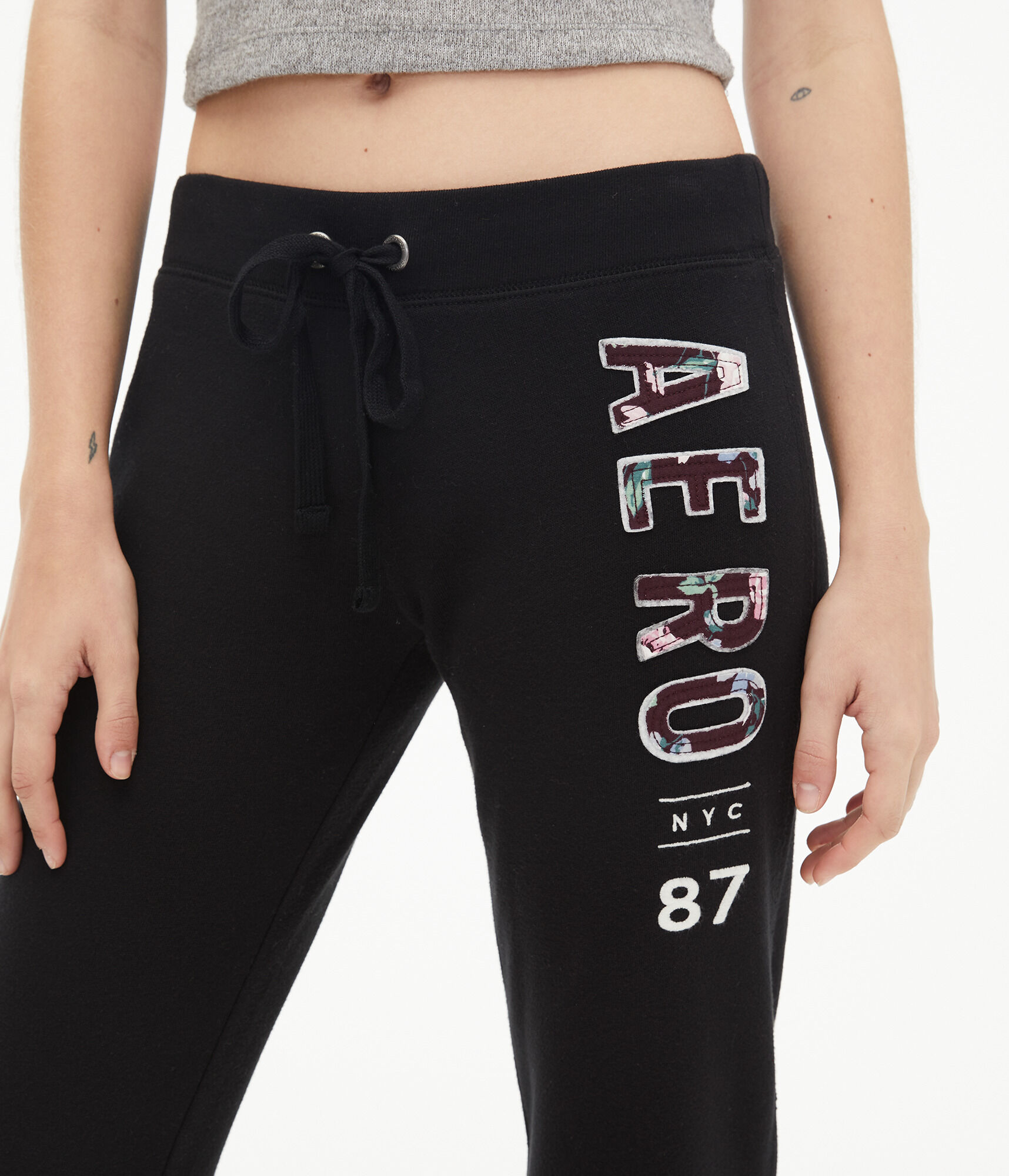 Aero Floral Logo Jogger Sweatpants