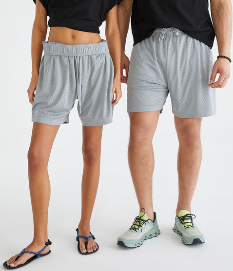 Essentials Solid Mesh Shorts 6"