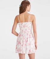 Floral Strapless V-Waist Mini Dress