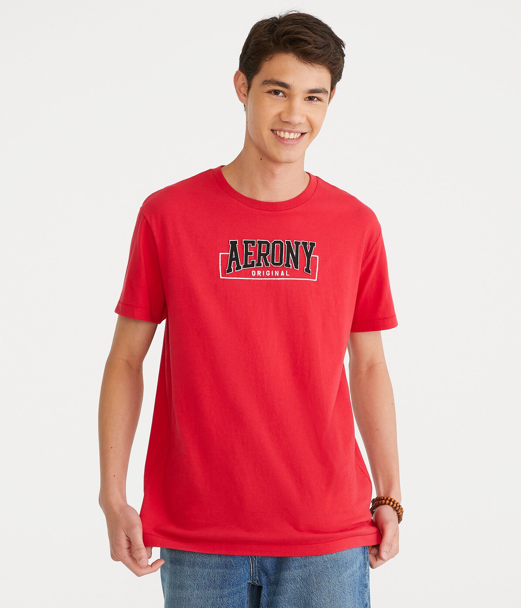 AeroNY Box Logo Appliqu&eacute; Graphic Tee