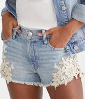 Vintage High-Rise Denim Shorty Shorts