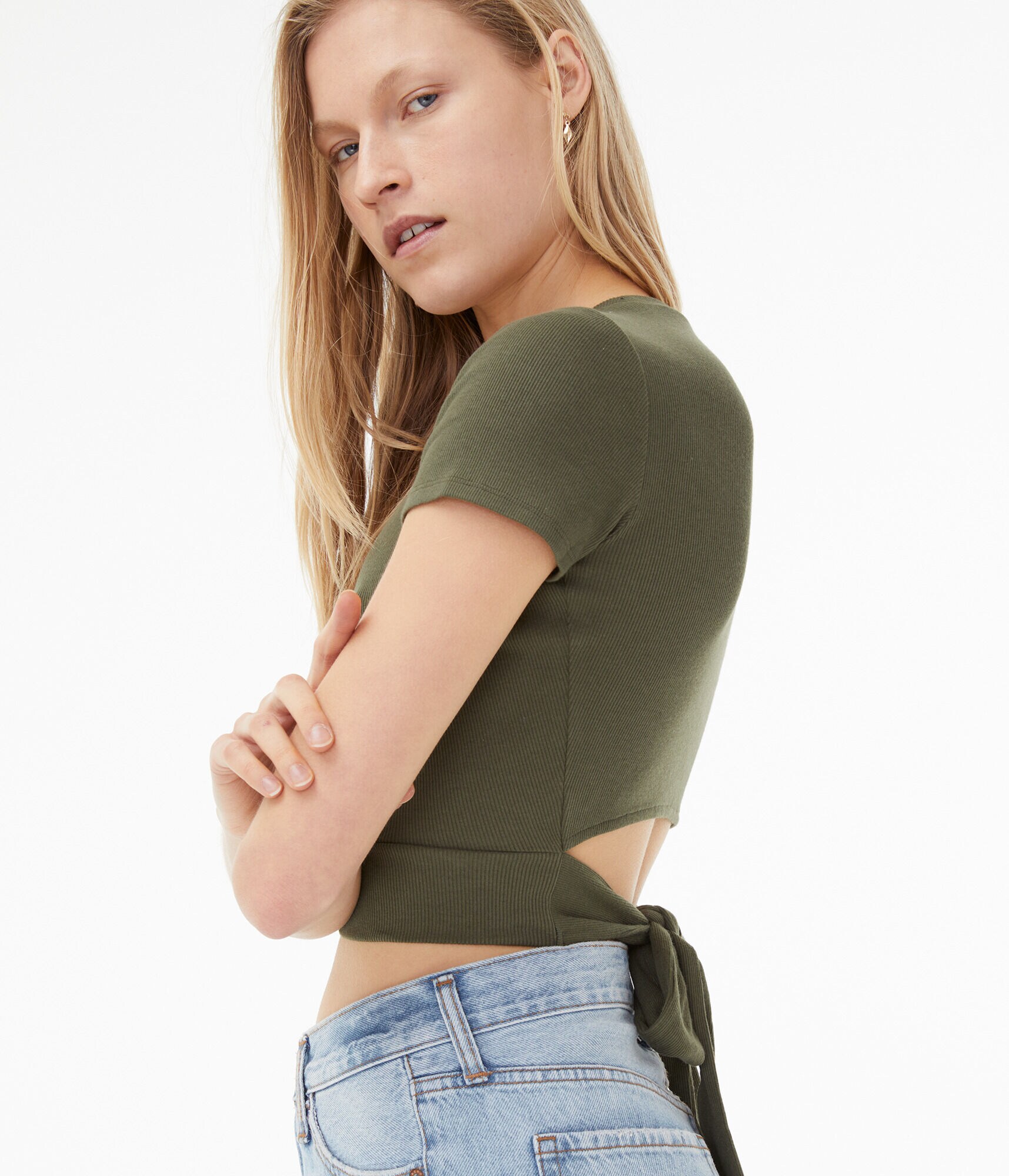 Tie-Back Bodycon Crop Top