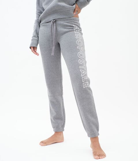Aeropostale Block Logo Cinched Sweatpants
