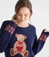 Teddy Bear Slouchy Crew Sweater