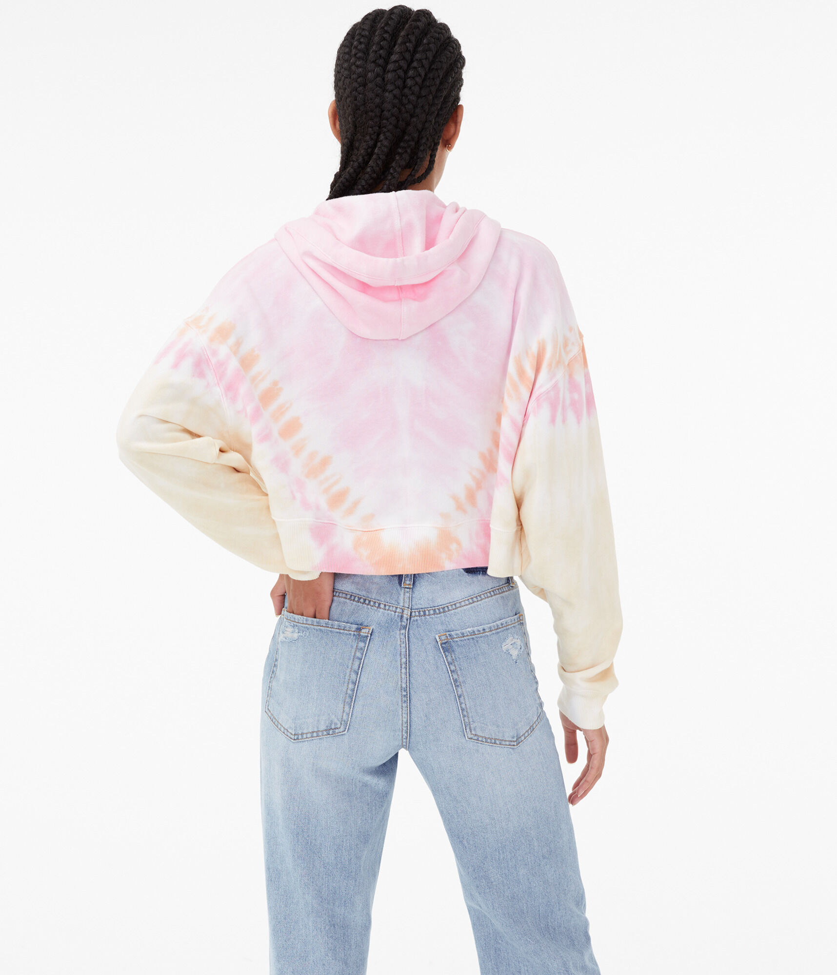 Slouchy Tie-Dye Full-Zip Hoodie