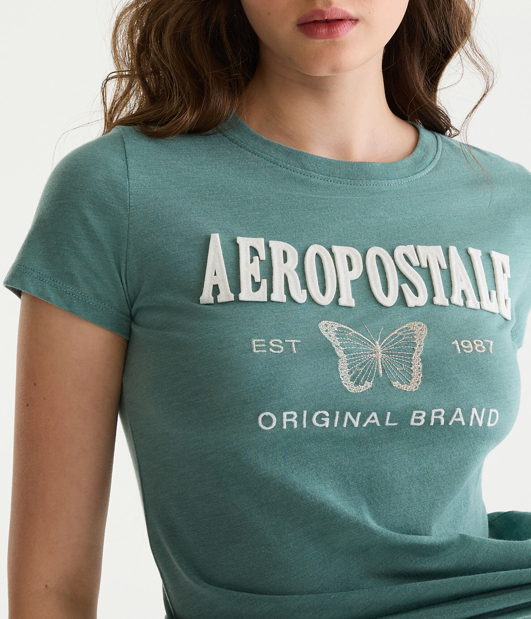Aeropostale Butterfly Appliqu&eacute; Graphic Tee