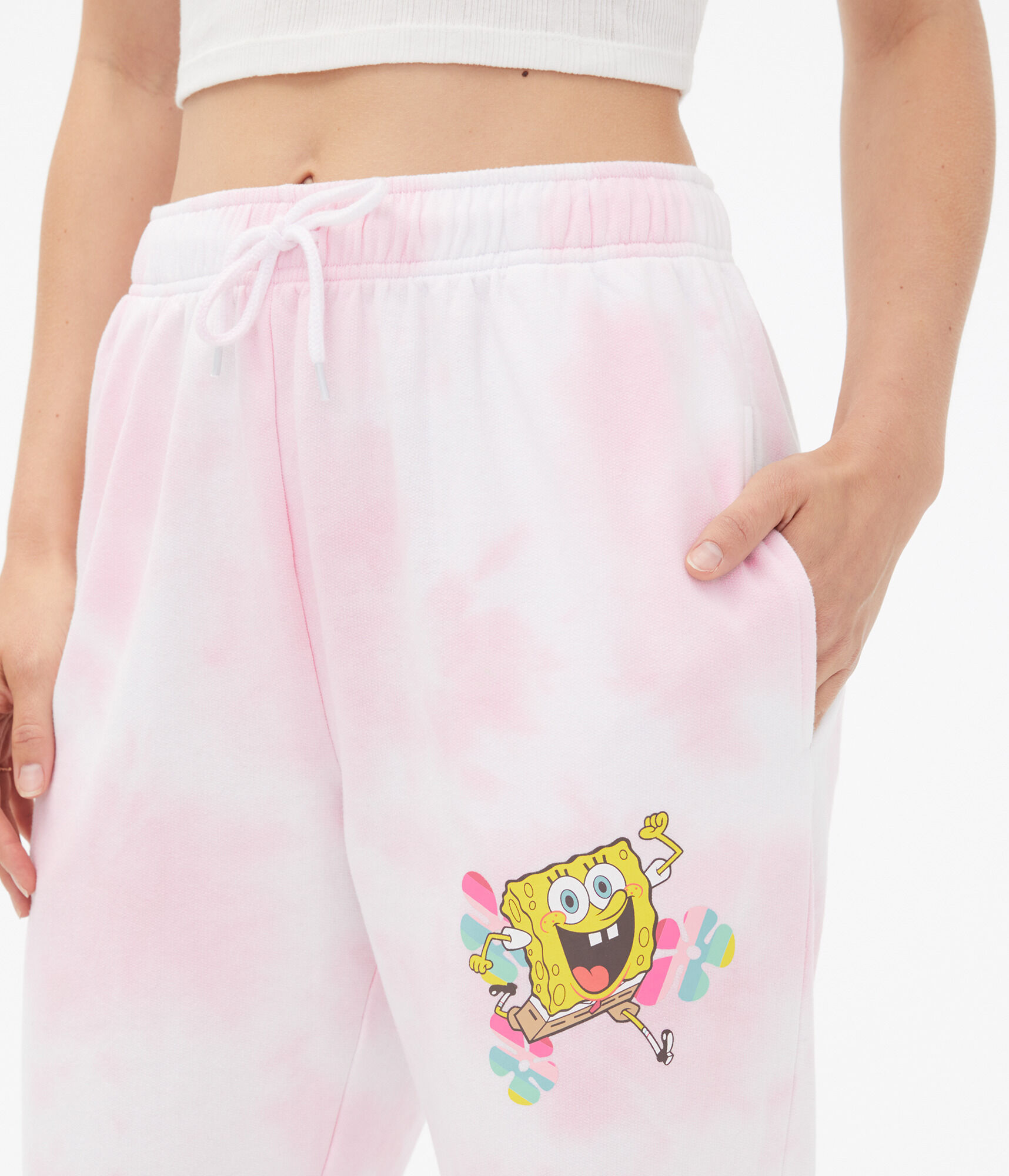 SpongeBob Tie-Dye Boyfriend Cinched Sweatpants***