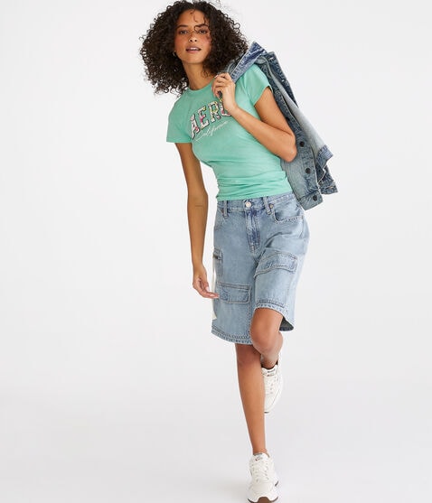 Aero Floral Fill Appliqué Graphic Tee Aero Floral Fill Appliqué Graphic Tee