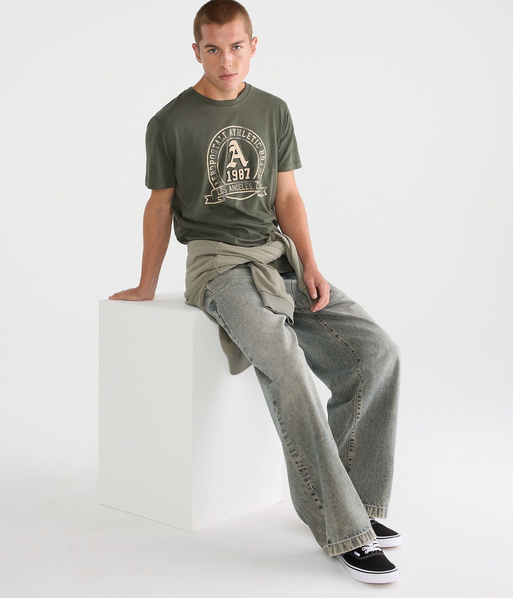 Aeropostale Athletic Brand Appliqu&eacute; Graphic Tee