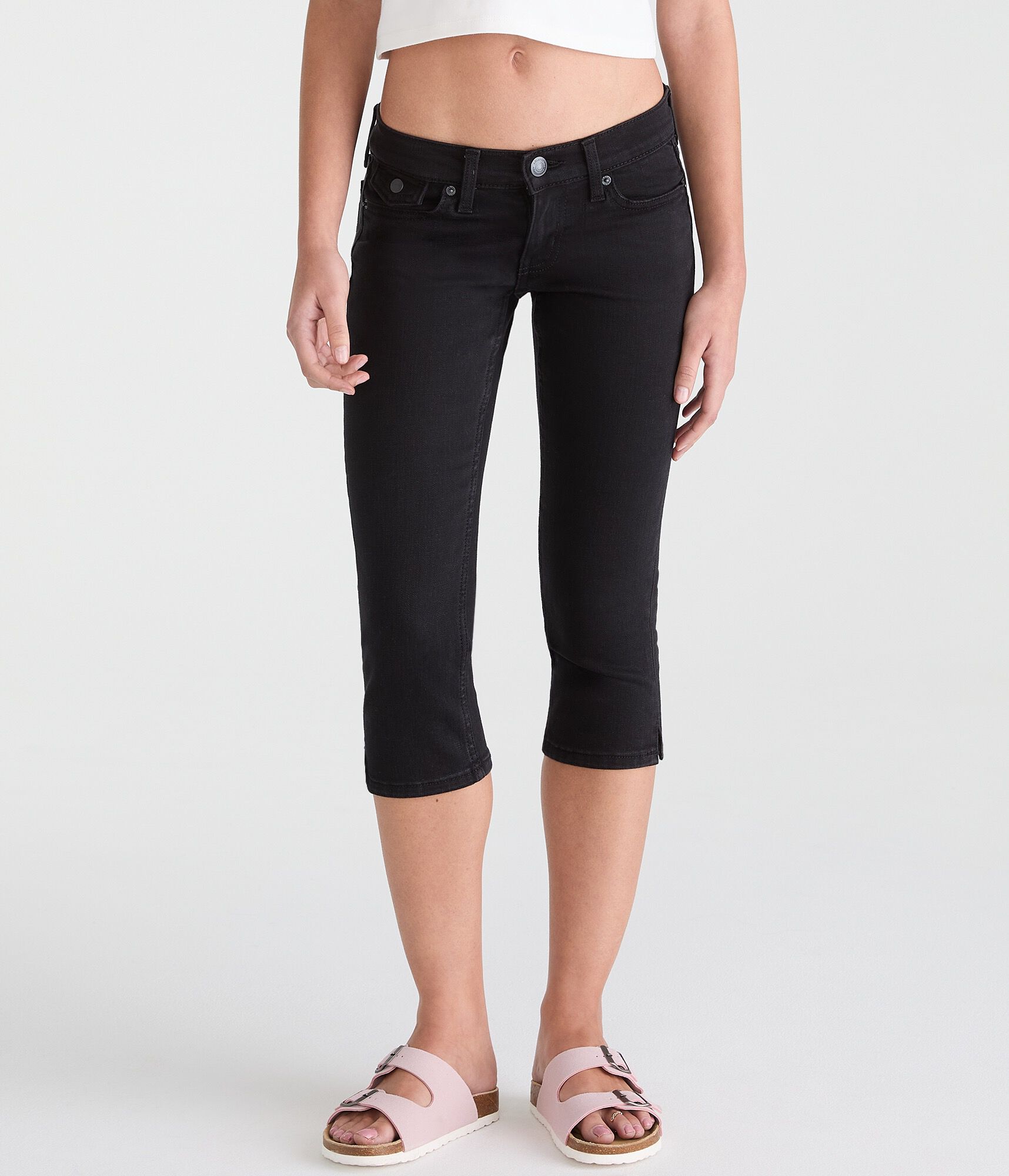 Super Low-Rise Skinny Denim Capris