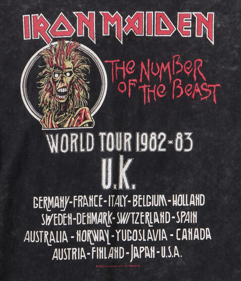 Iron Maiden Number Of The Beast Relaxed Graphic Tee Iron Maiden Number Of The Beast Relaxed Graphic Tee