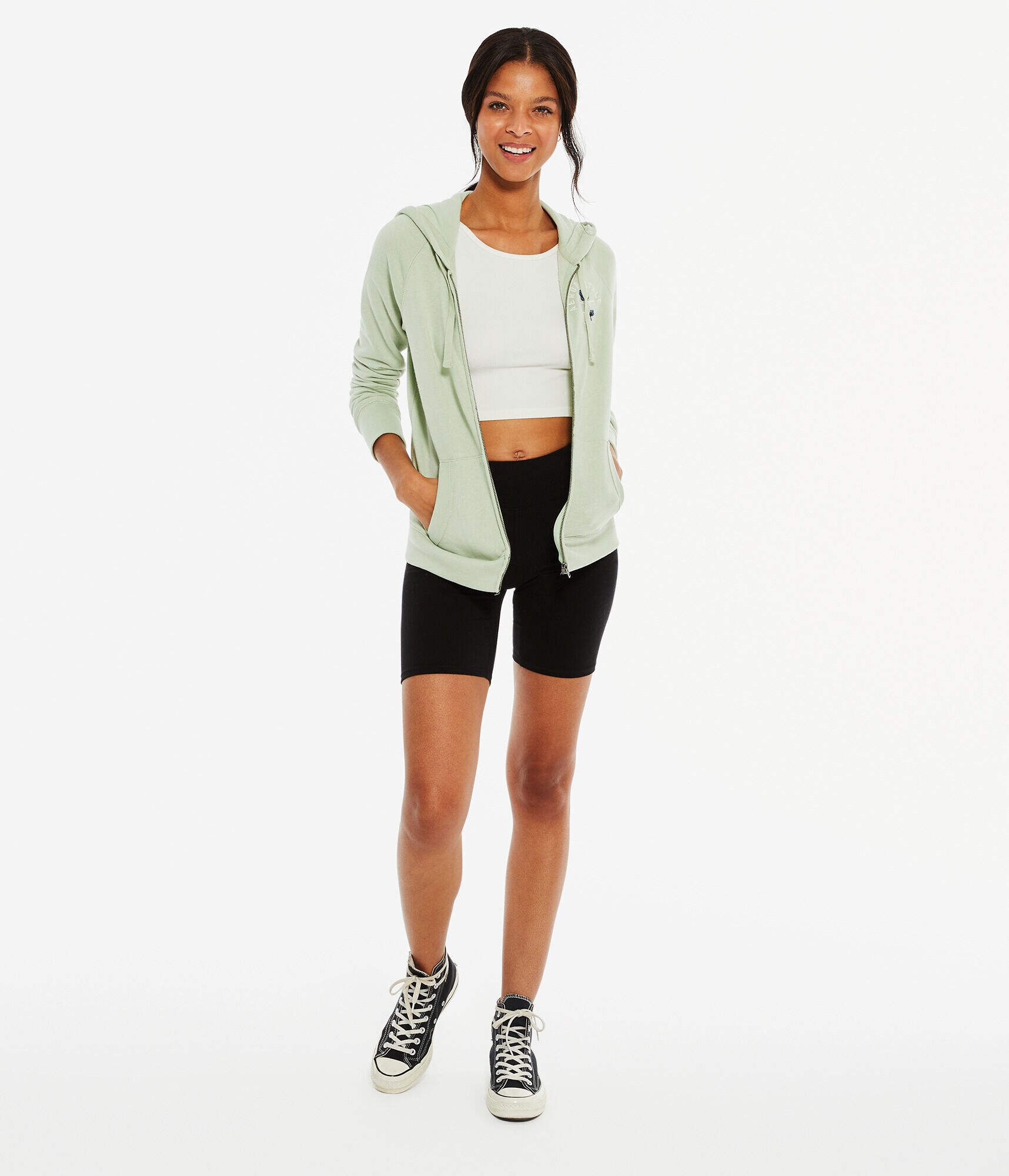 Aeropostale 87 Flower Full-Zip Hoodie