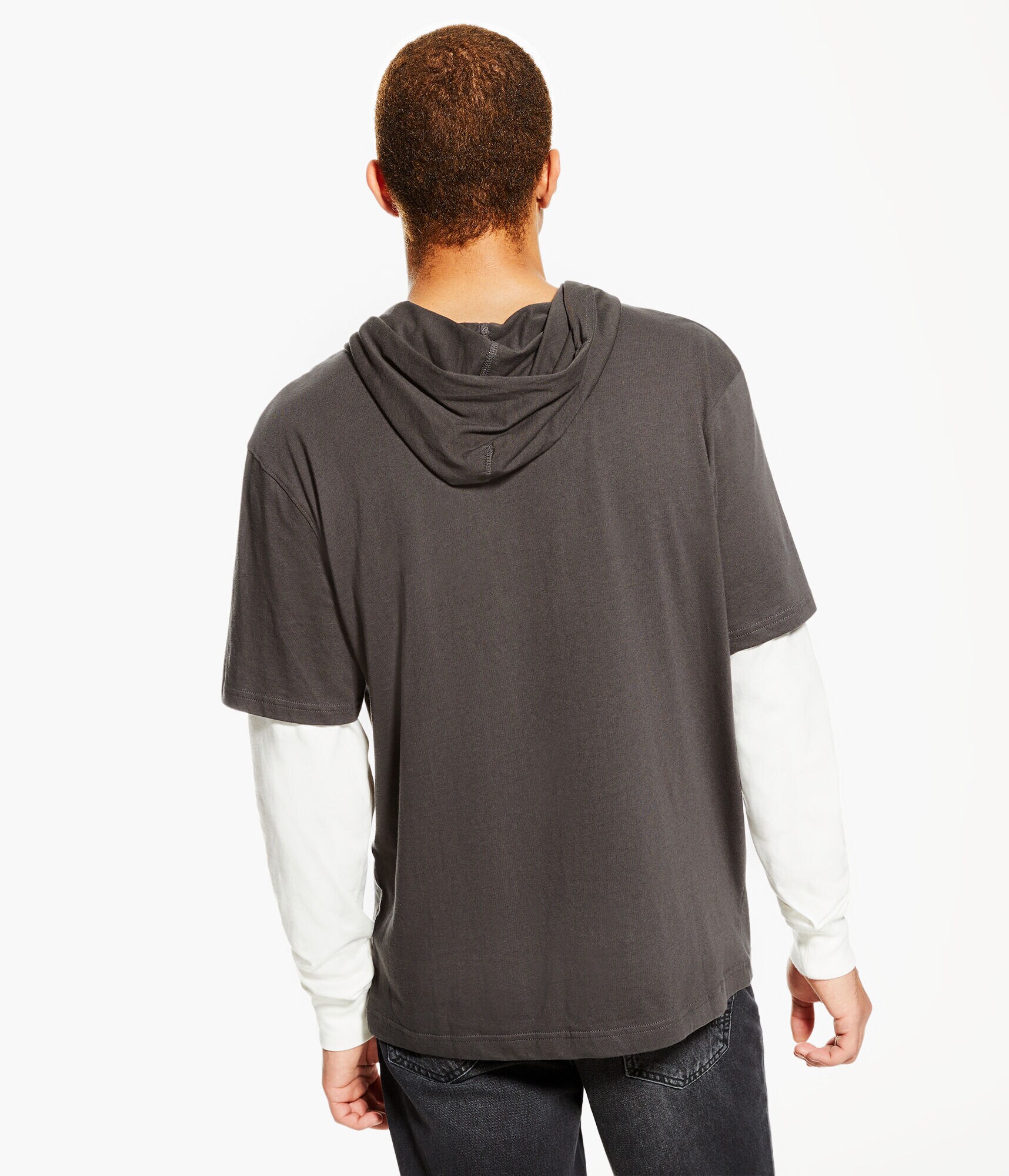 Long Sleeve Hooded Layered Tee