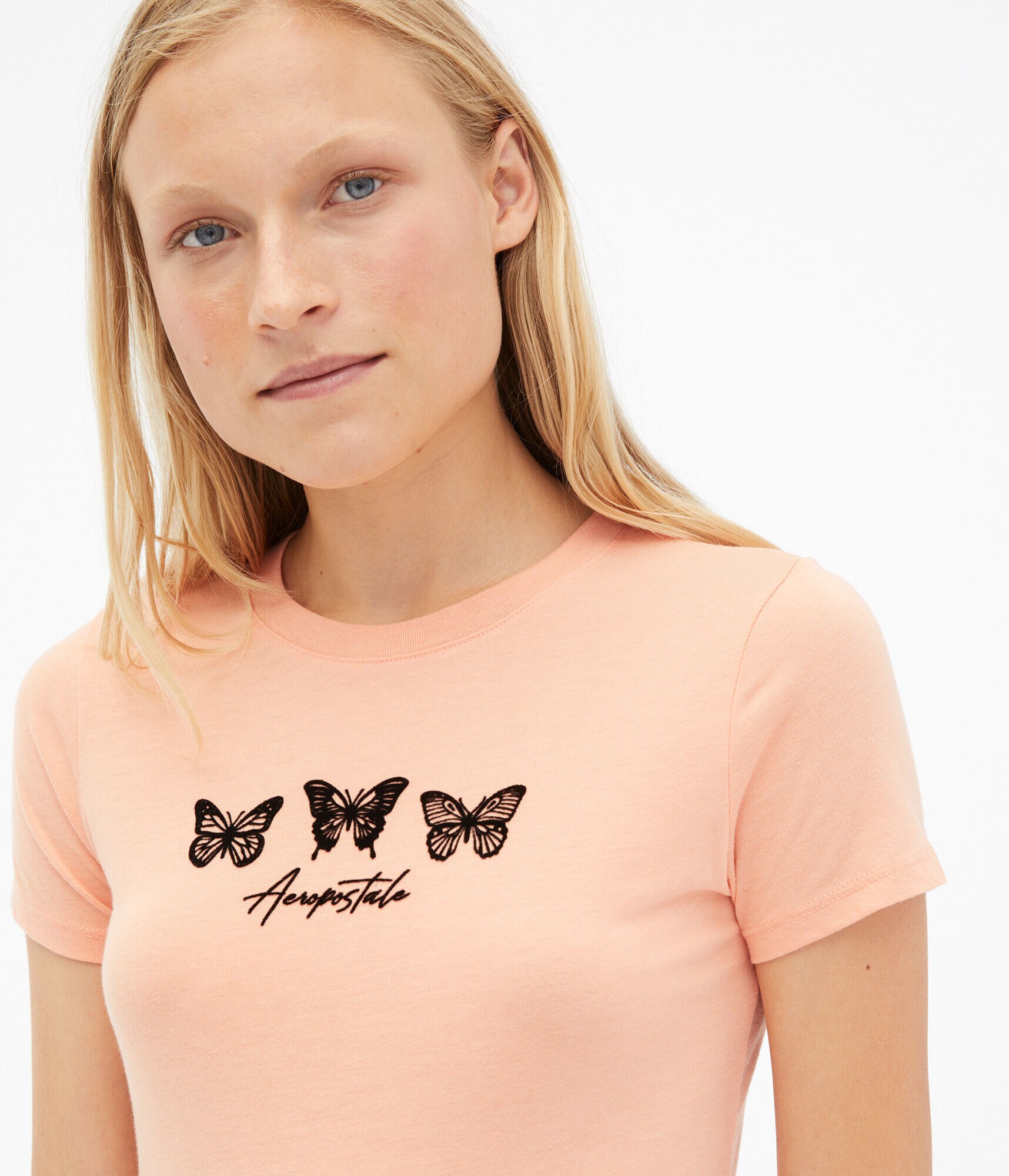 Aeropostale Butterfly Trio Graphic Tee