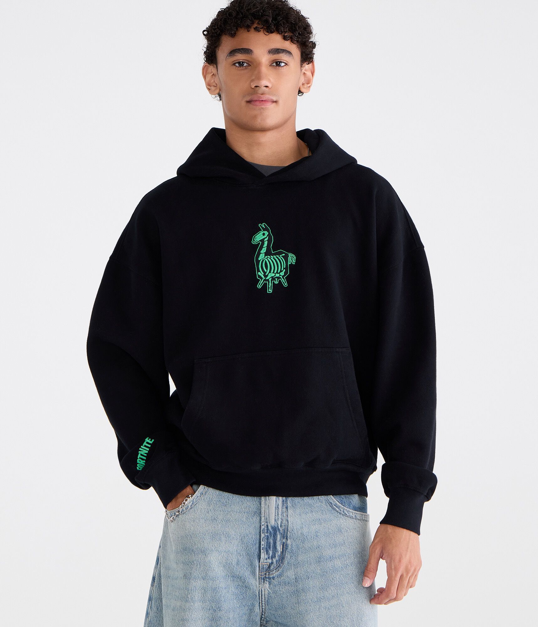Fortnite Loot Llama Boxy Pullover Hoodie