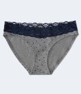 Floral Lace-Trim Hipster