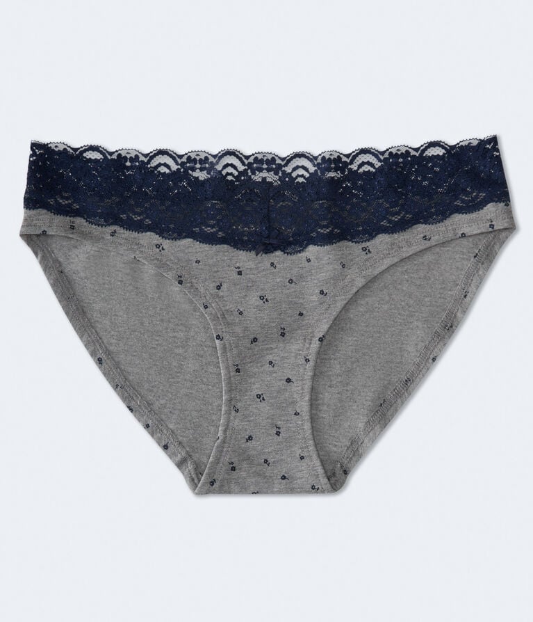 Floral Lace-Trim Hipster