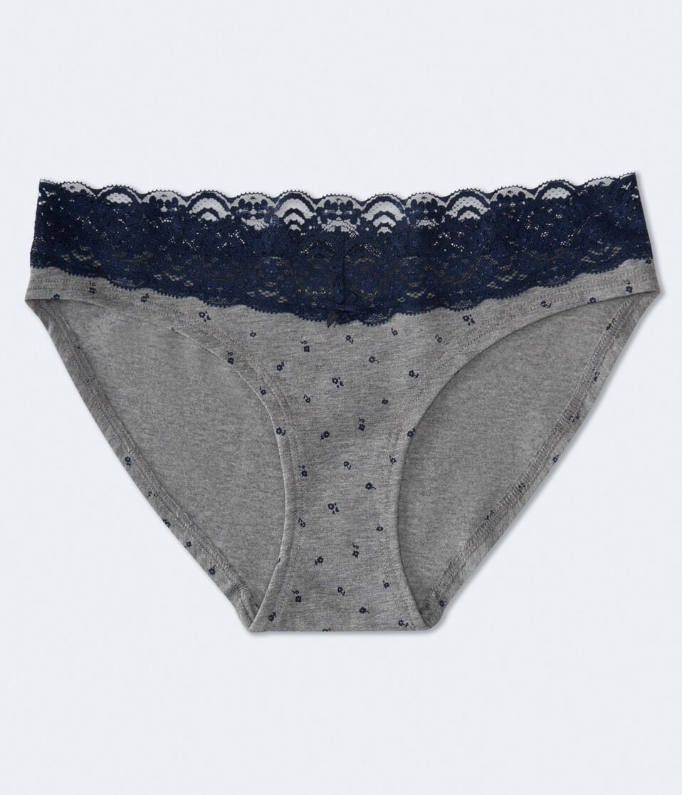 Floral Lace-Trim Hipster
