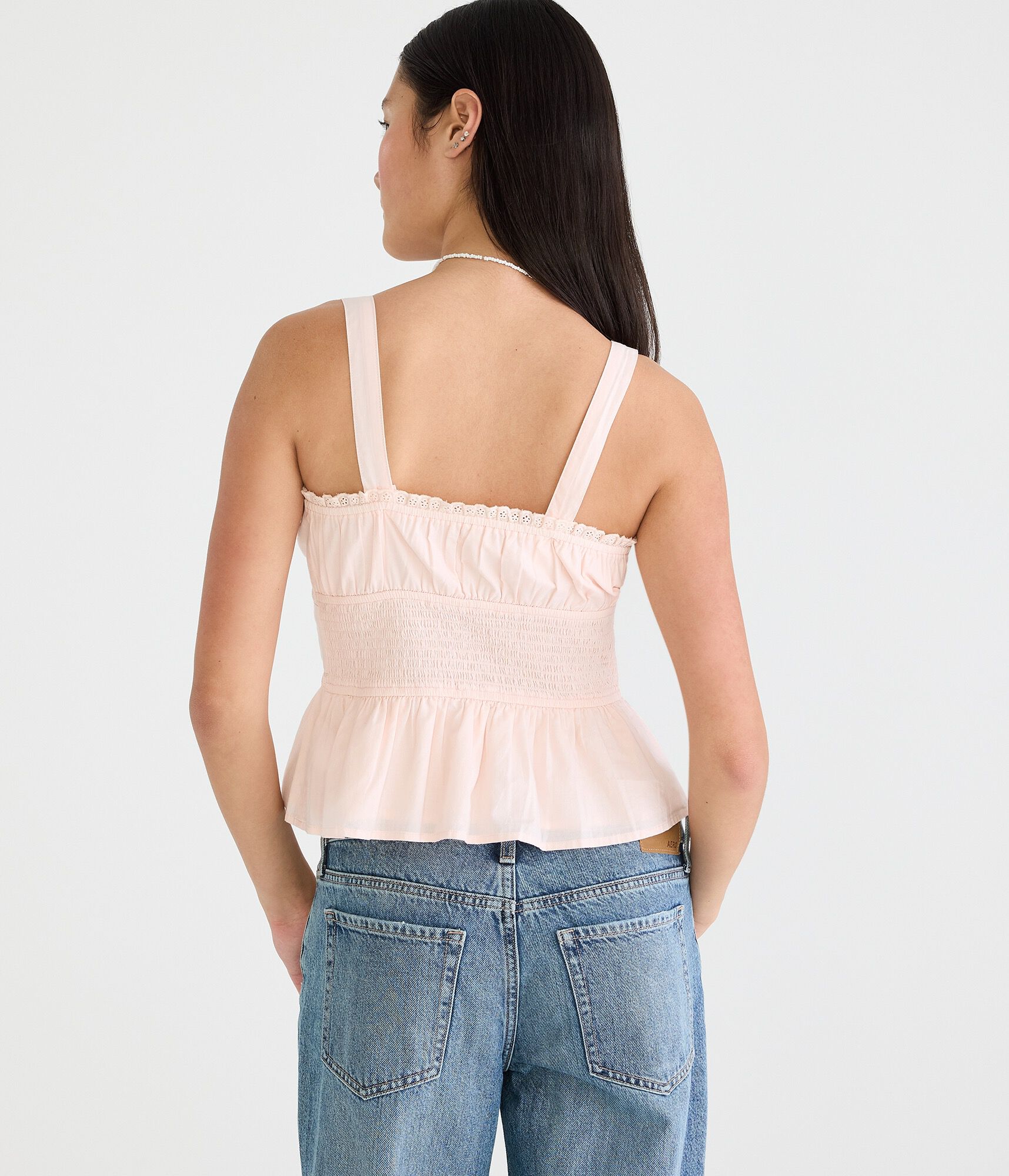 Lace Inset Square-Neck Tank Top