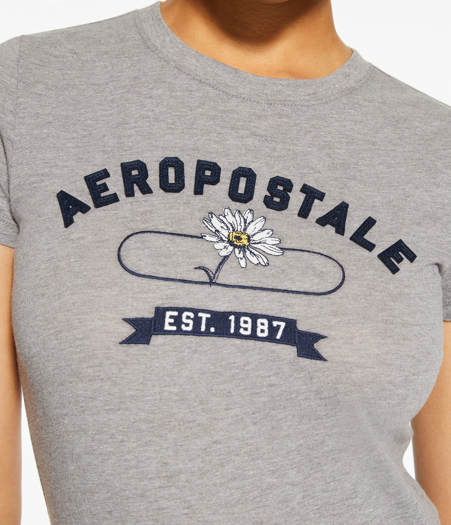 Aeropostale Daisy Appliqu&eacute; Graphic Tee