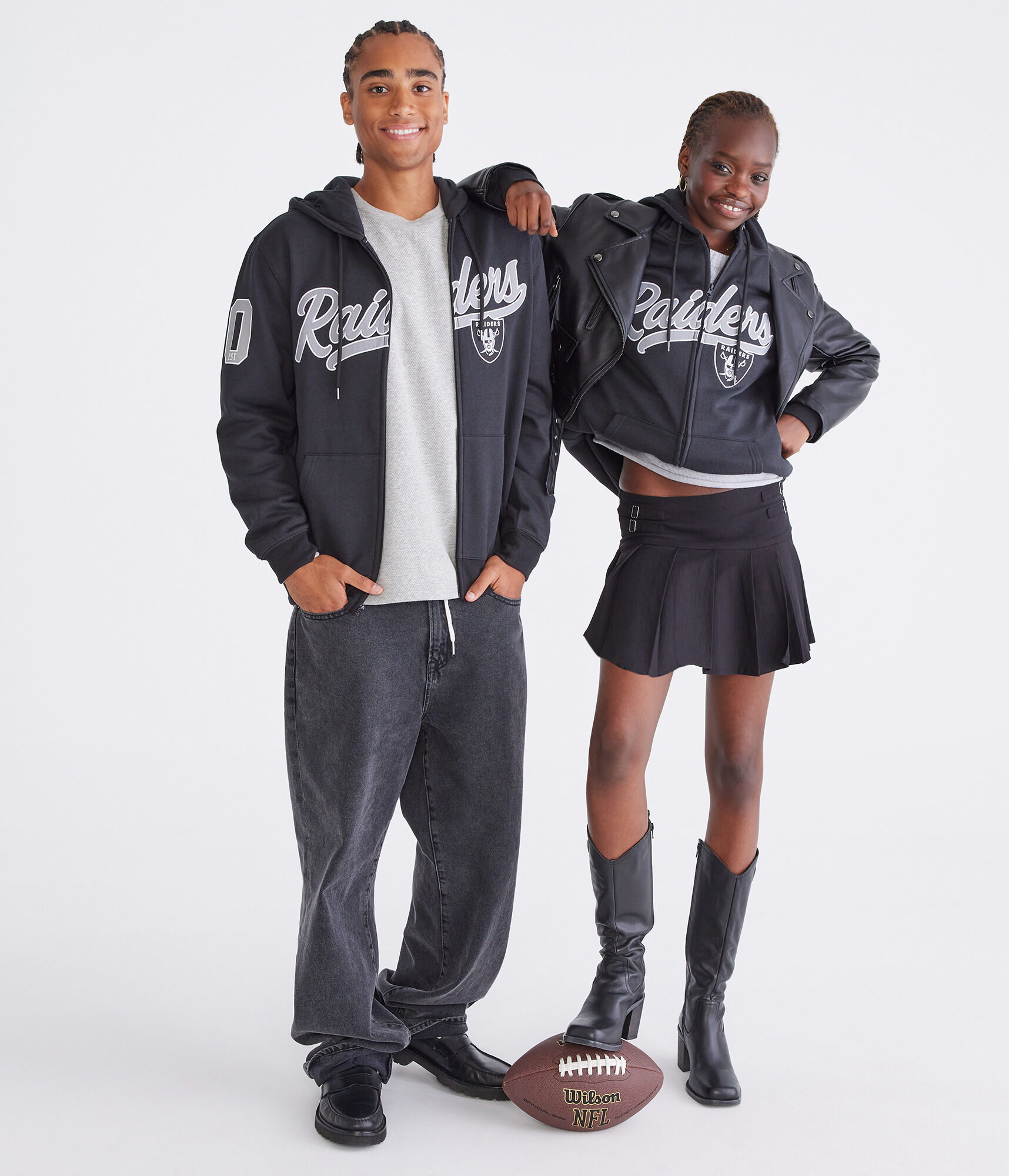 Las Vegas Raiders Script Full-Zip Hoodie