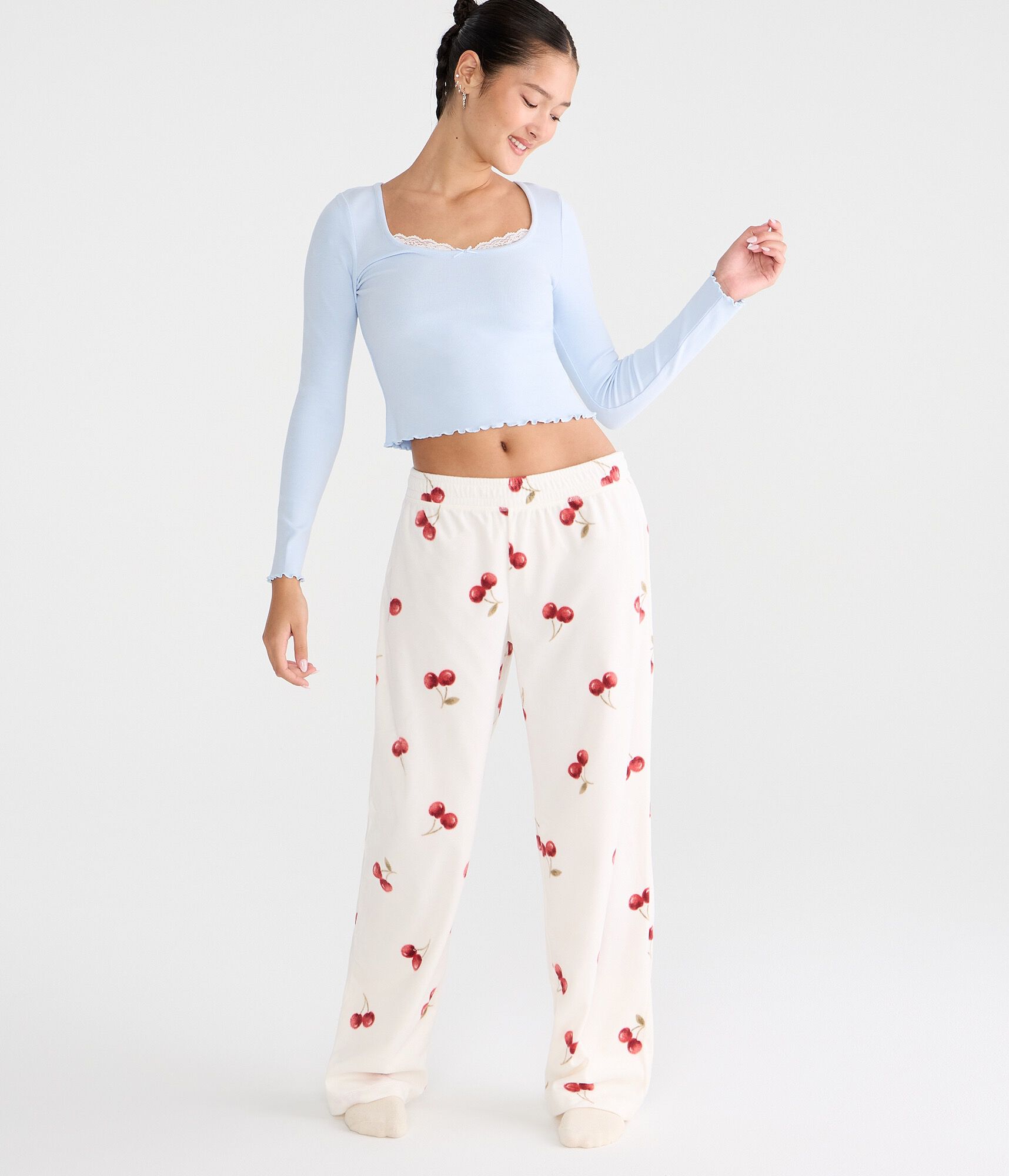 Cherries Polyfleece Sleep Pants