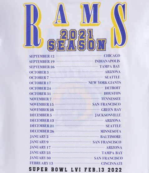 Los Angeles Rams Super Bowl Boxy Graphic Tee Los Angeles Rams Super Bowl Boxy Graphic Tee
