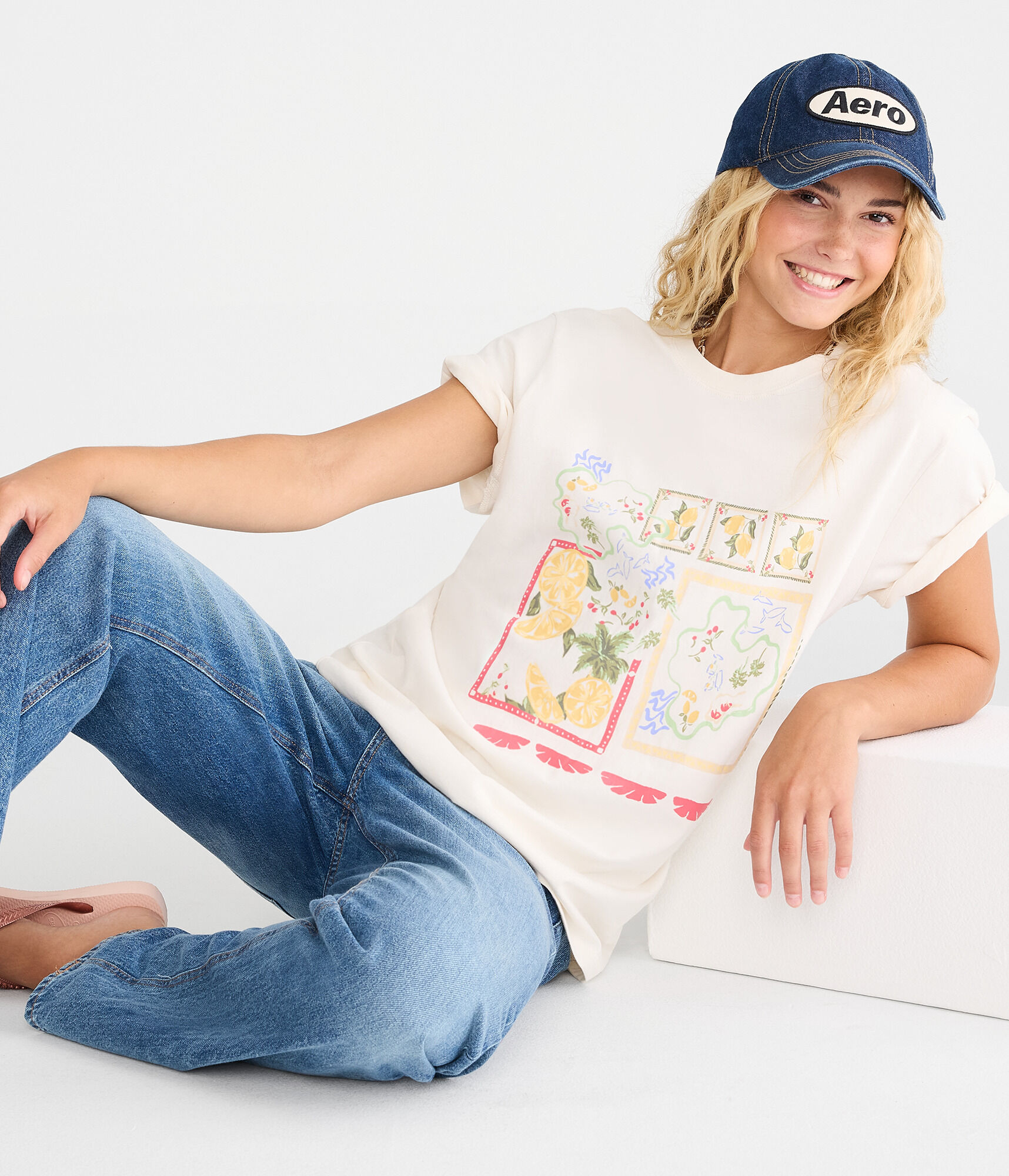 Island Fruit Oversized Graphic Tee