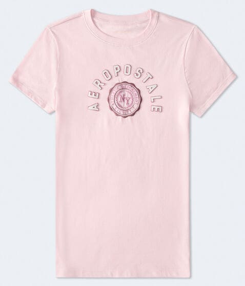 Aeropostale Arch Crest Appliqué Graphic Tee Aeropostale Arch Crest Appliqué Graphic Tee