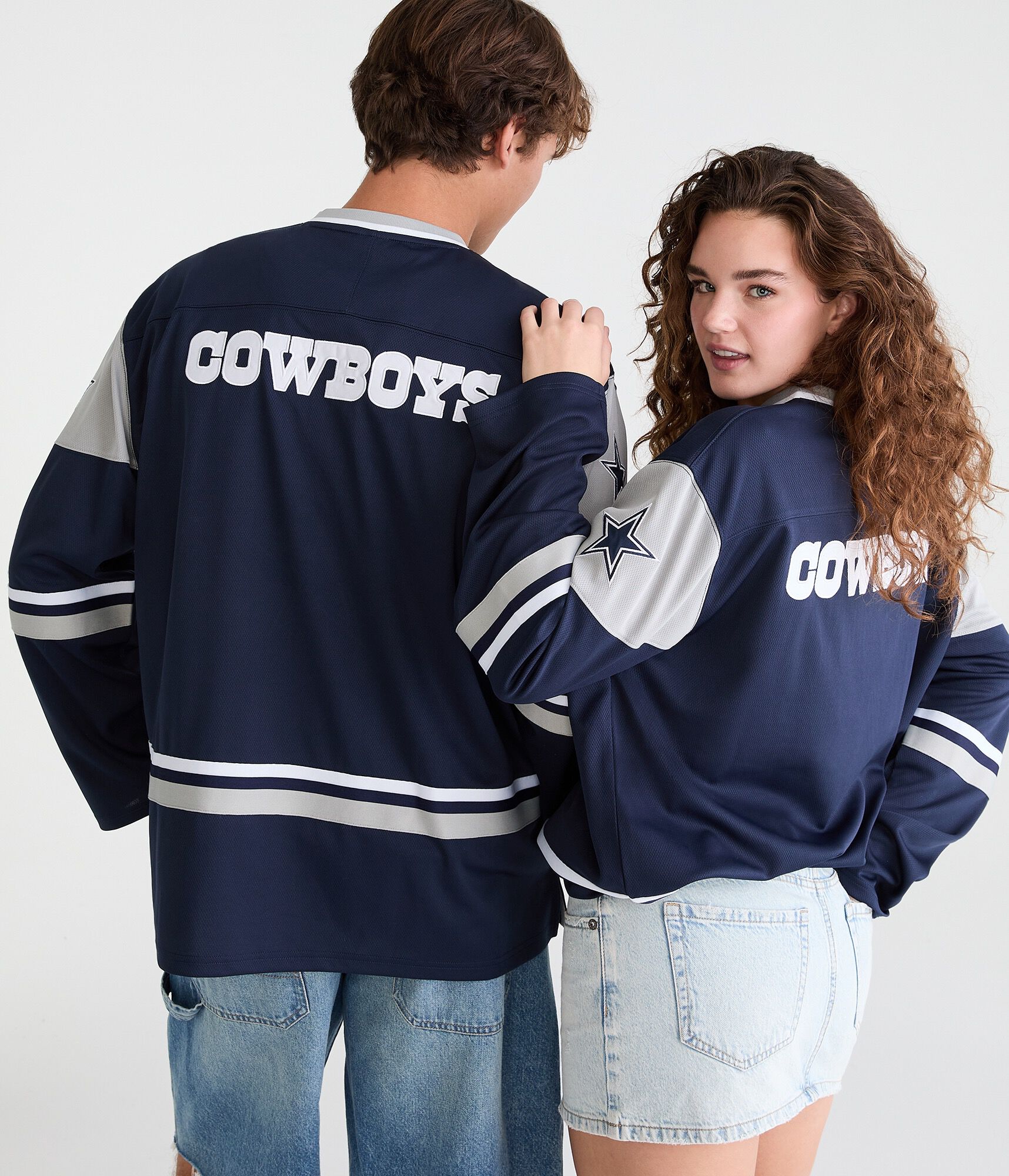 Long Sleeve Dallas Cowboys V-Neck Top