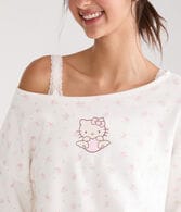 Hello Kitty | Aero Heart Floral Off-The-Shoulder Sweatshirt