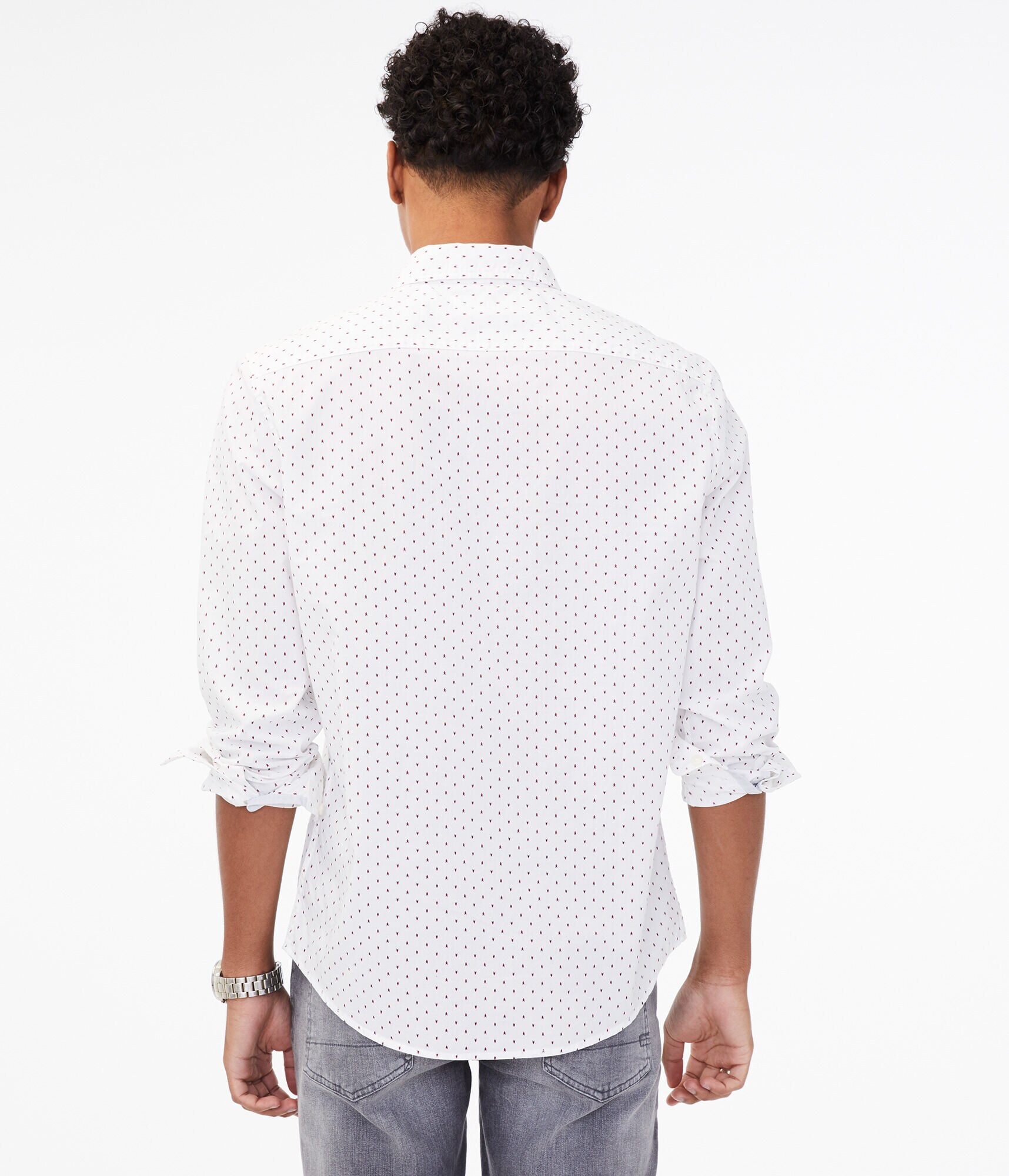 Long Sleeve Geo Arrow Button Down Shirt