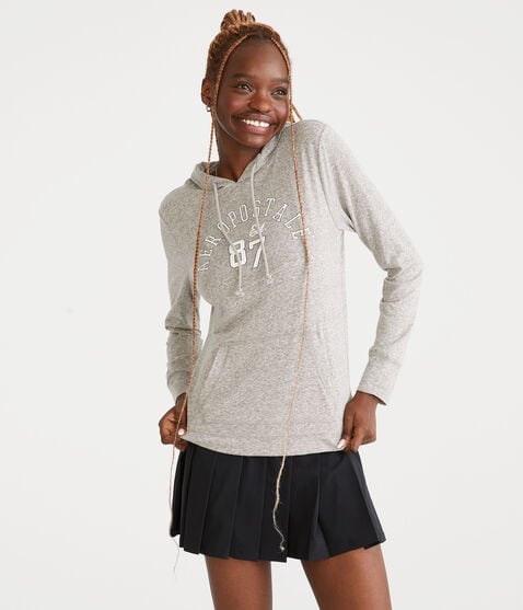 Long Sleeve Aeropostale 87 Hooded Graphic Tee Long Sleeve Aeropostale 87 Hooded Graphic Tee