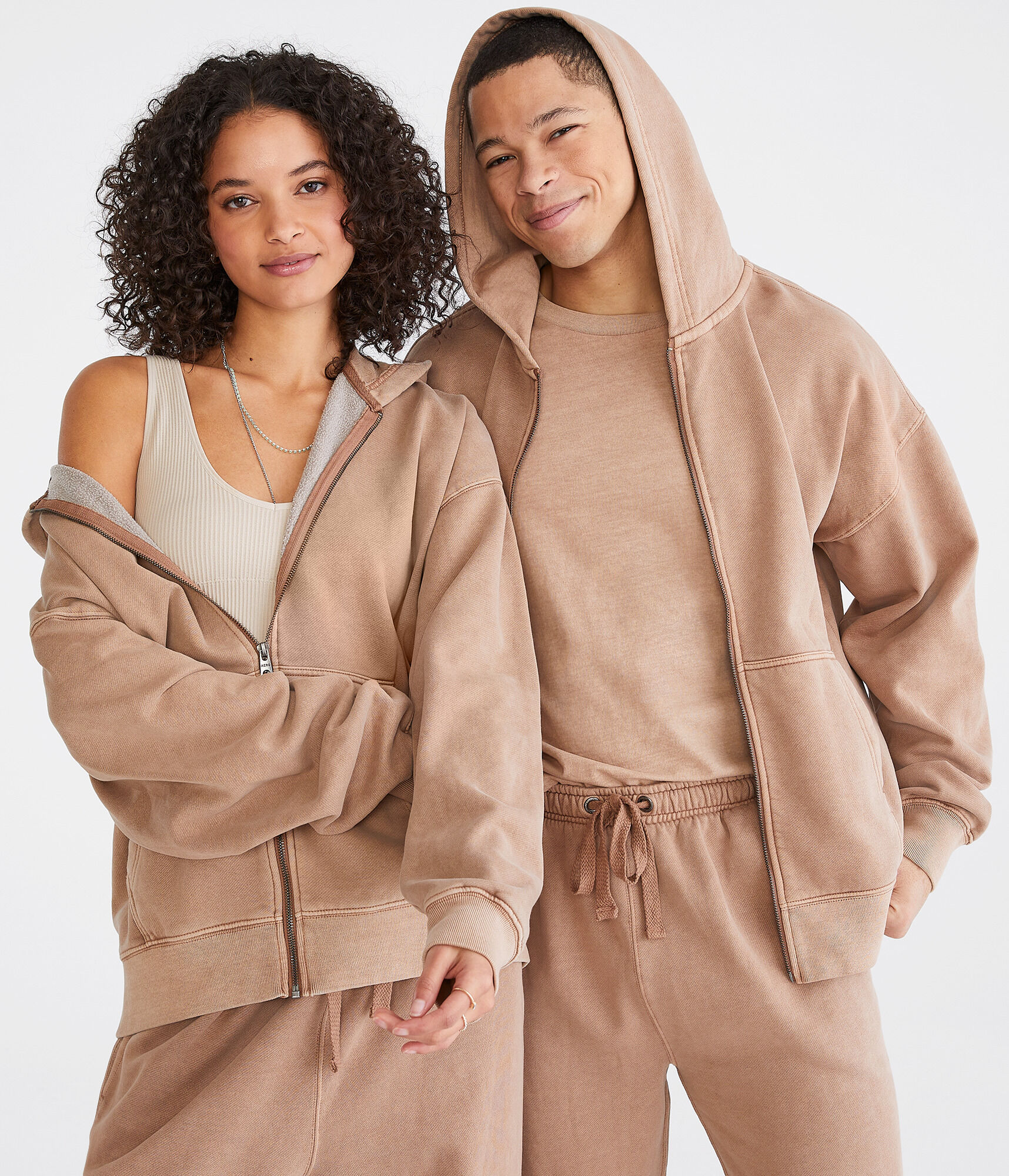 Essentials Washed Full-Zip Hoodie