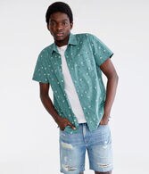 Tossed Flower Print Relaxed Shirt