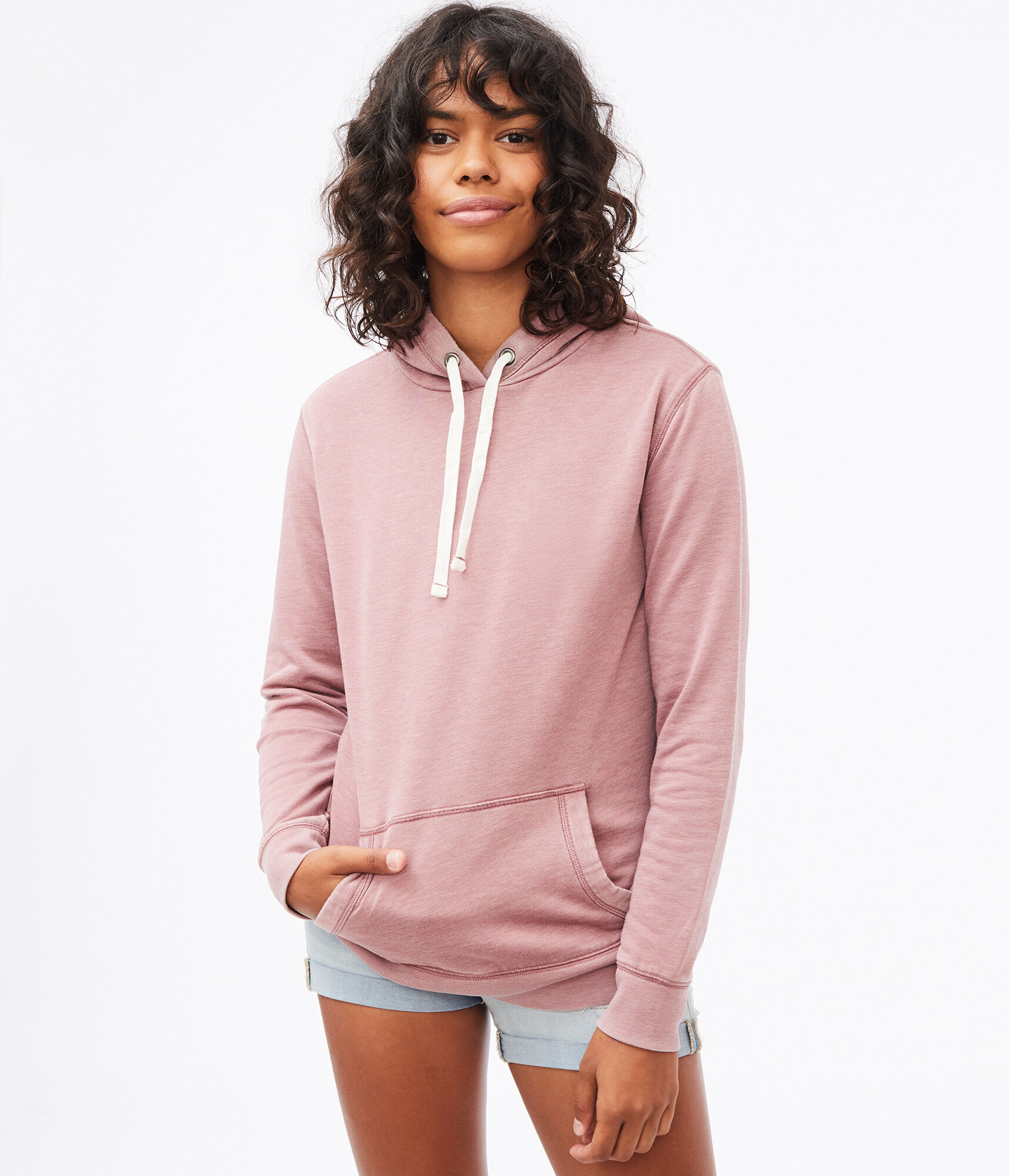 Solid Fleece Pullover Hoodie