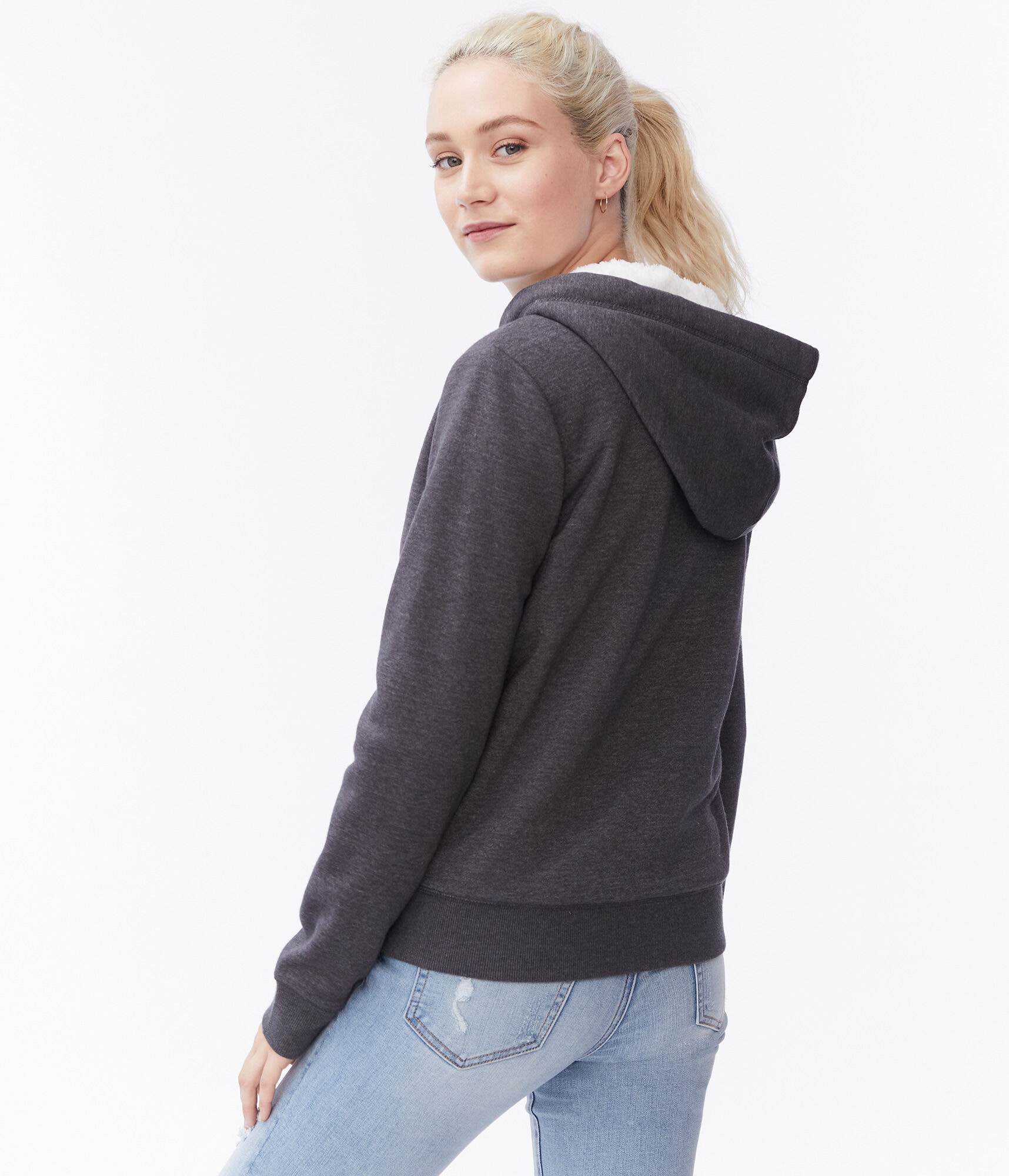 Aeropostale faux fur hoodie Clearance