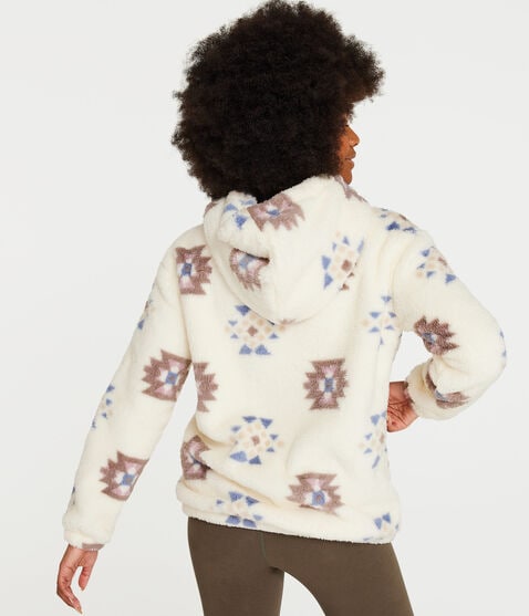 Aero Geometric Sherpa Fleece Pullover Hoodie Aero Geometric Sherpa Fleece Pullover Hoodie