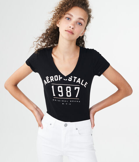 Aeropostale Original Brand V-Neck Graphic Tee Aeropostale Original Brand V-Neck Graphic Tee