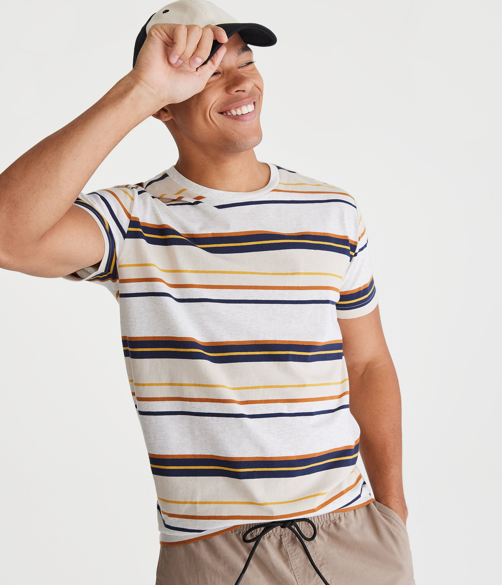 Horiztontal Stripe Crew Tee