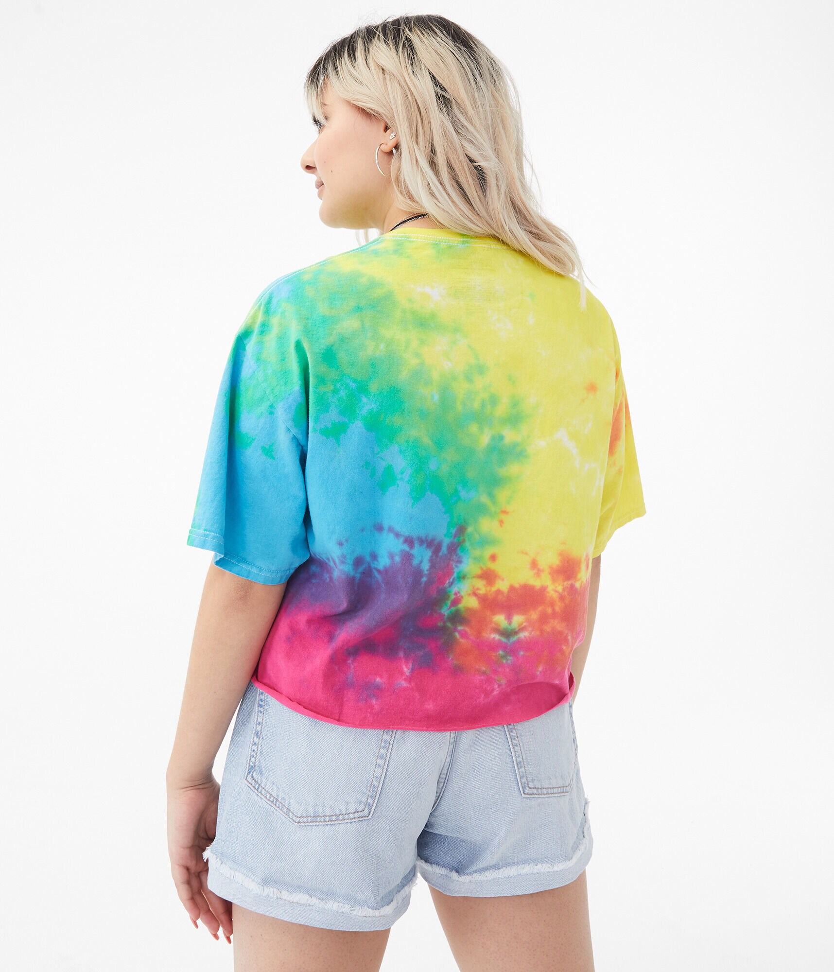 Snoopy Peace Sign Tie-Dye Graphic Tee