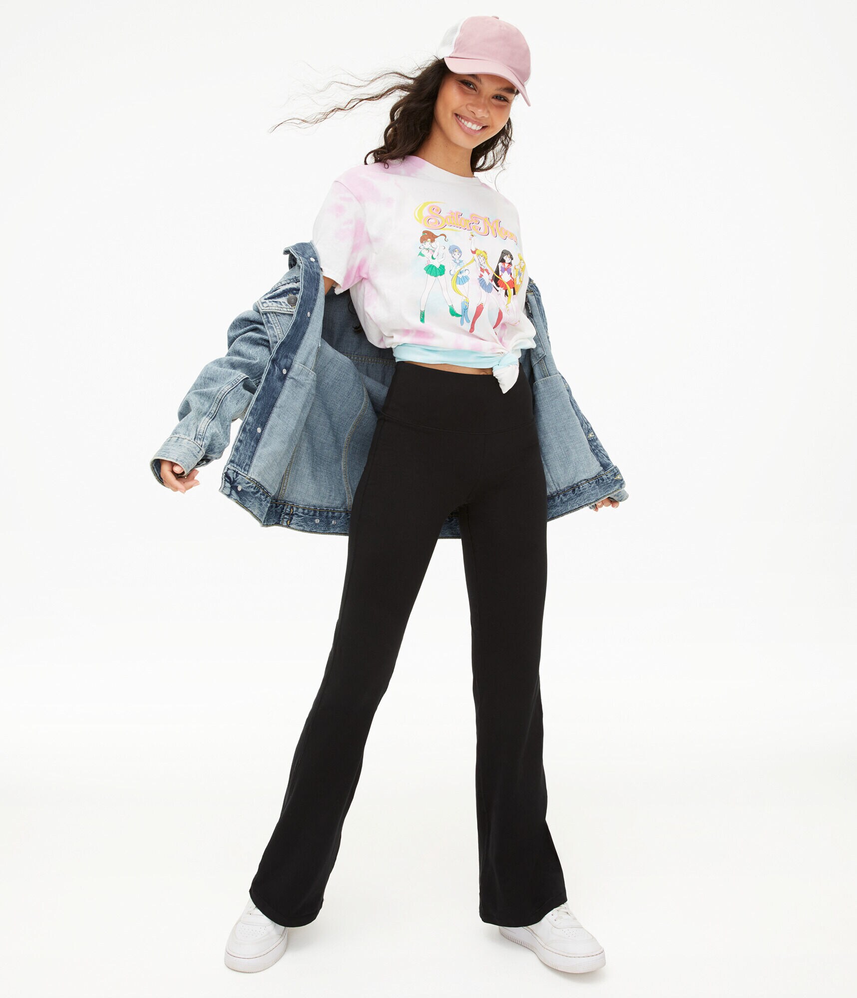 Sailor Moon Tie-Dye Boyfriend Graphic Tee